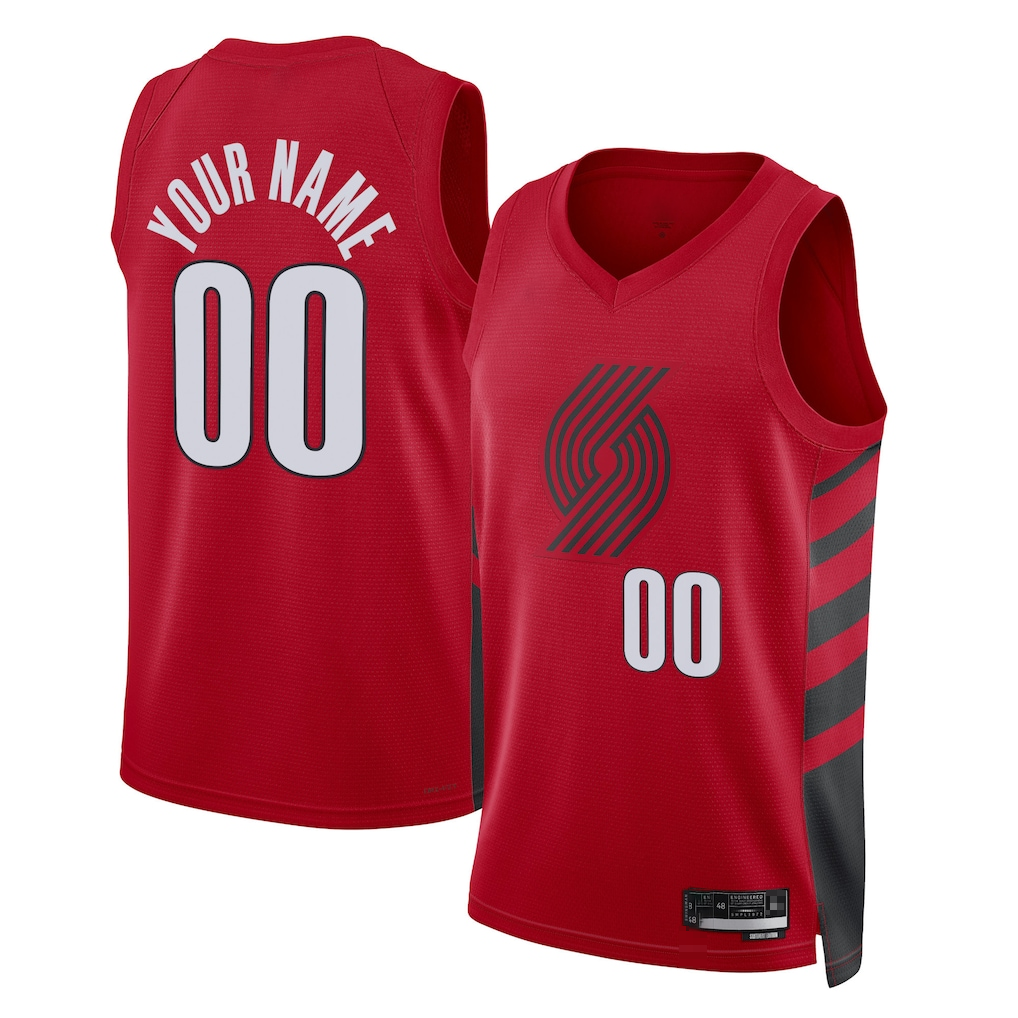 Yuxns Custom PT.Blazers Red 202223 Swingman Stitched Jerseys - Statement Edition