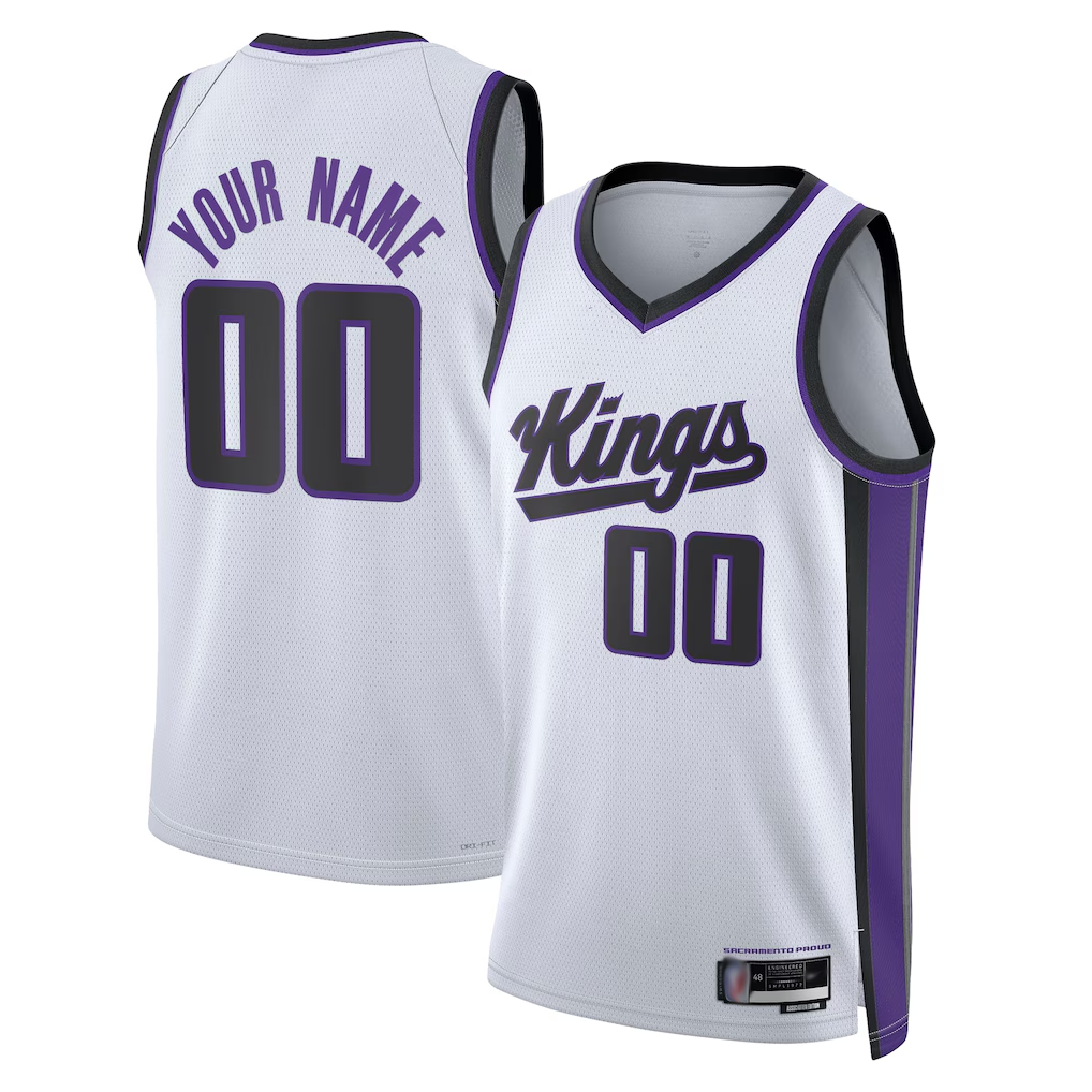 Yuxns Custom S.Kings White Swingman Stitched Jerseys - Association Edition