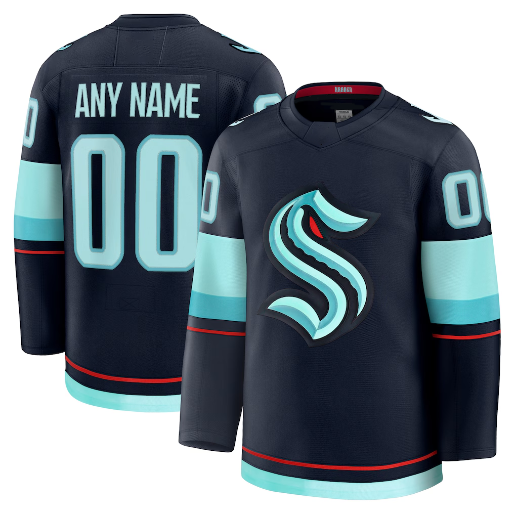 Yuxns Custom S.Kraken Deep Sea Blue Home Premium Jerseys