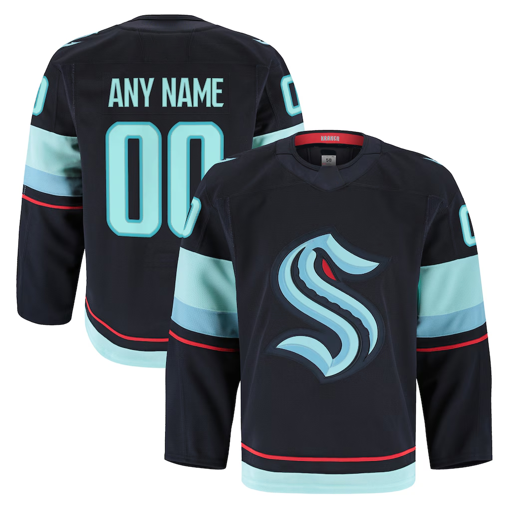 Yuxns Custom S.Kraken Deep Sea Blue Home Premium Jerseys