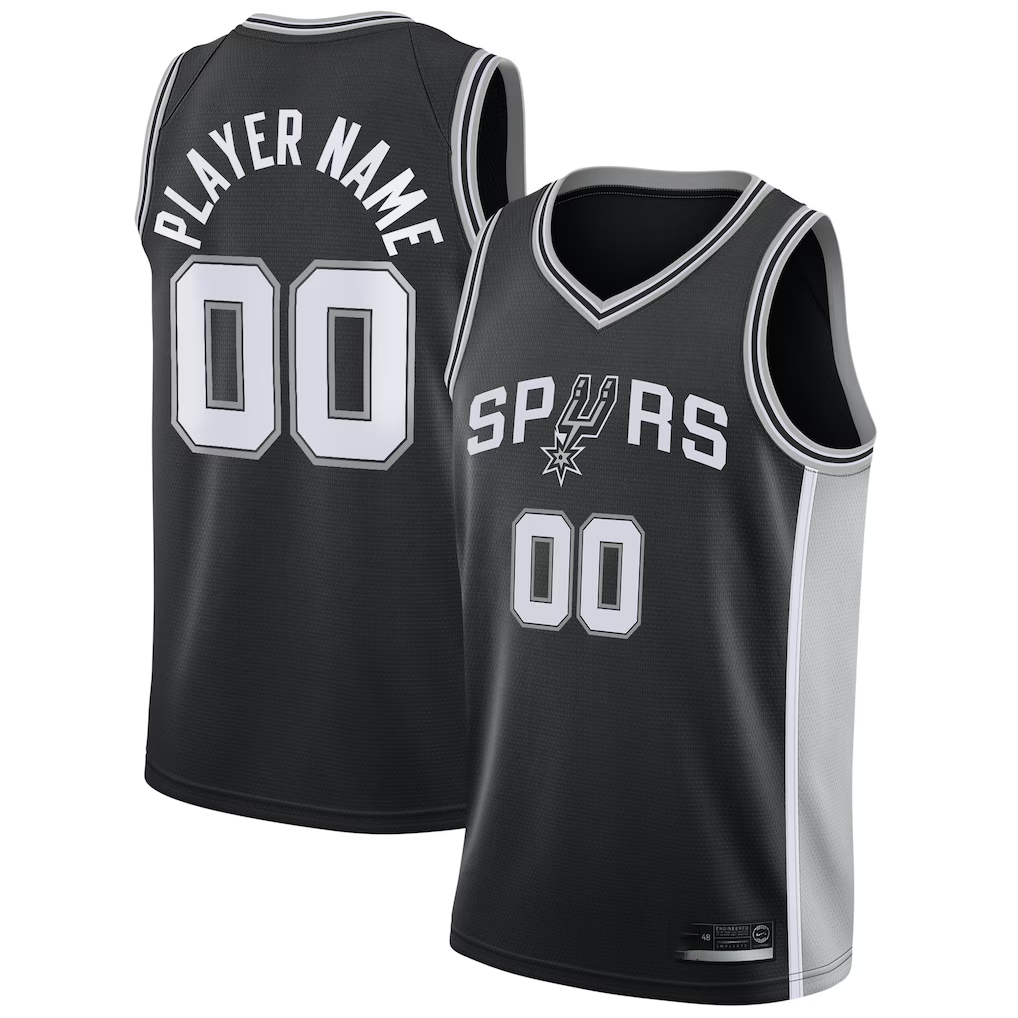 Yuxns Custom SA.Spurs Black Fast Break Replica Jerseys - Statement Edition