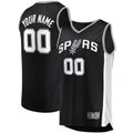 Yuxns Custom SA.Spurs Black Swingman Jerseys - Icon Edition