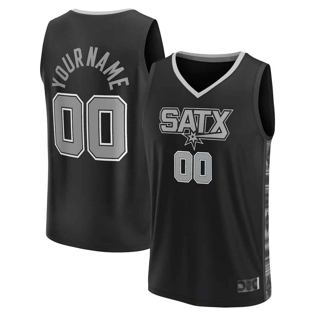 Yuxns Custom SA.Spurs Black 202223 Swingman Jerseys - Statement Edition£¨¸±±¾£©