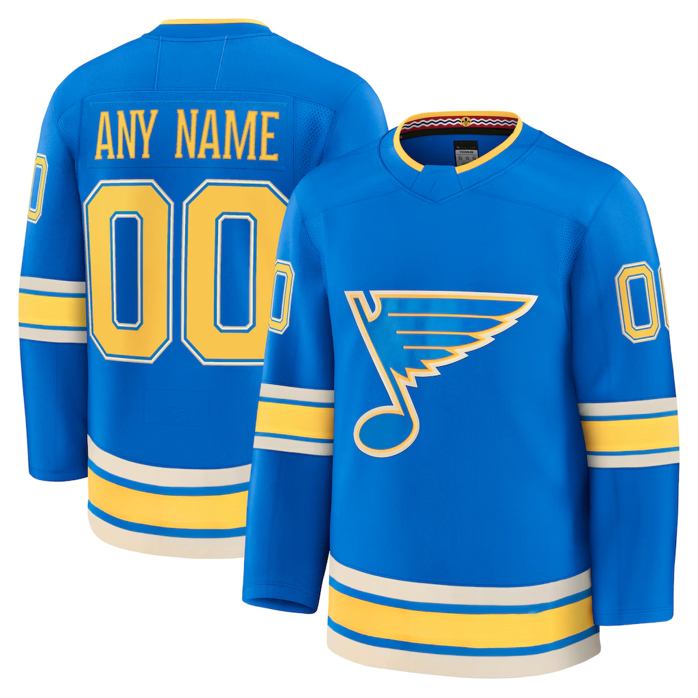Yuxns Custom SL.Blues Blue Alternate Premium Jerseys