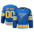 Yuxns Custom SL.Blues Blue Home Authentic Pro Jerseys