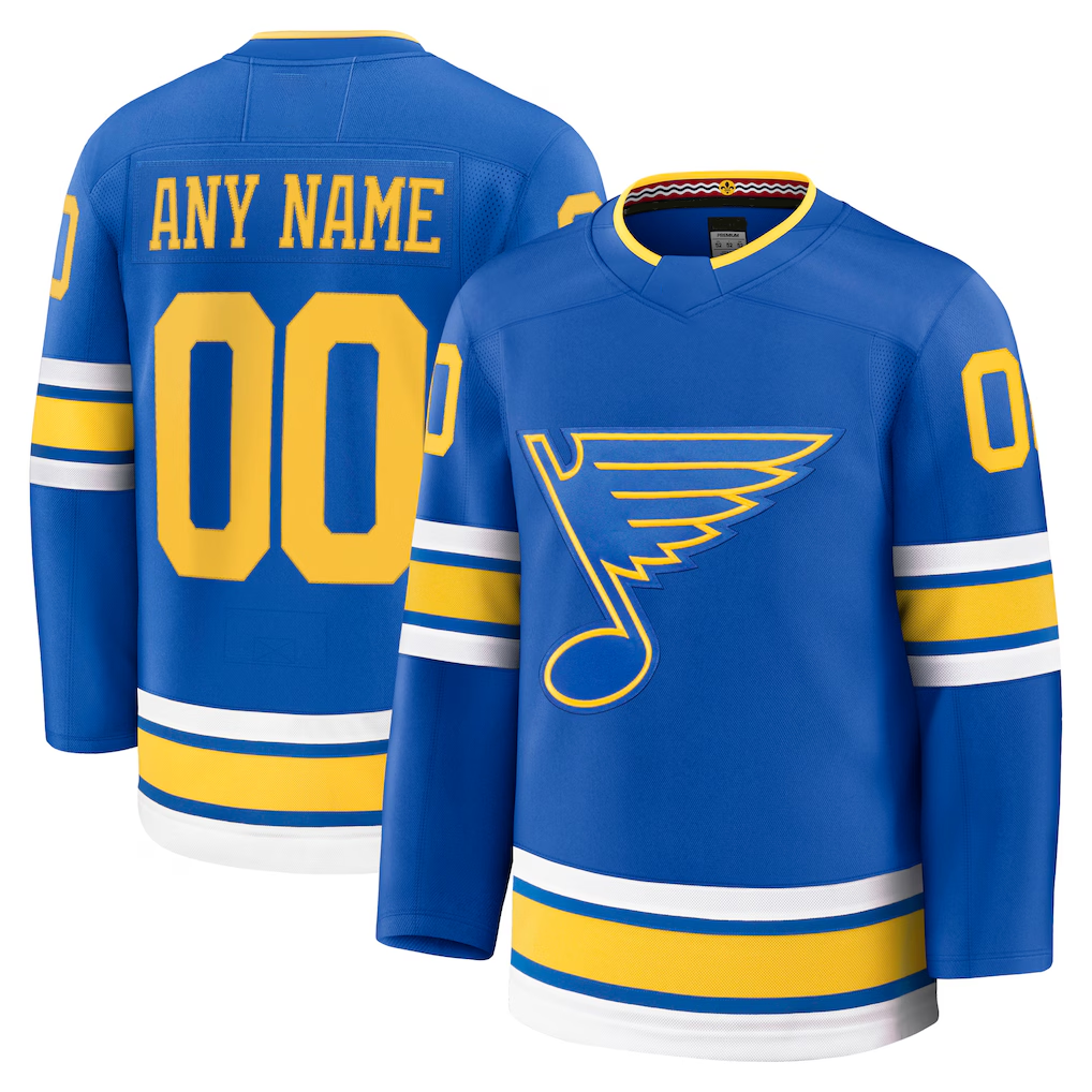Yuxns Custom SL.Blues Blue Home Premium Jerseys