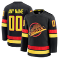 Yuxns Custom V.Canucks Black Alternate Premium Jerseys