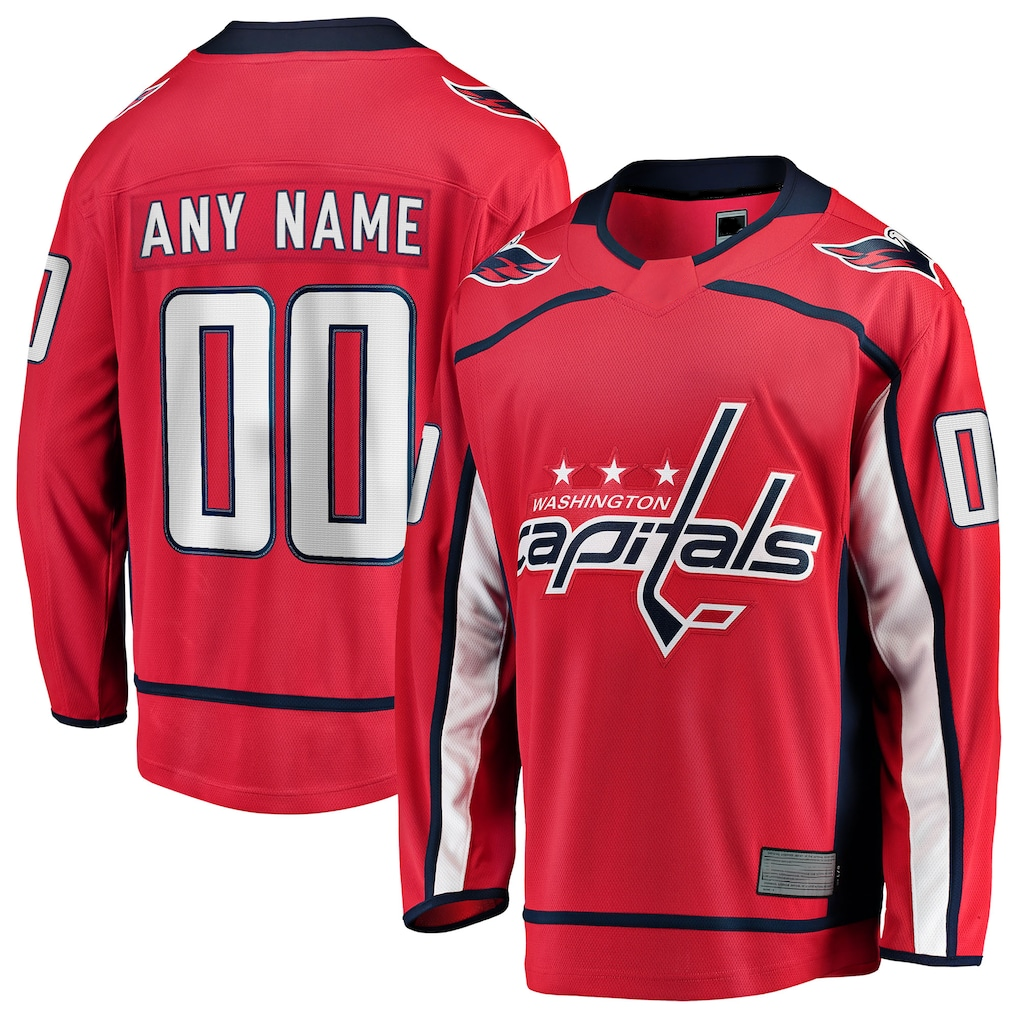 Yuxns Custom W.Capitals Red Home Breakaway Jerseys