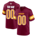 Yuxns Custom W.Commanders Burgundy Home Game Any Name & Numbers Stitched Jerseys