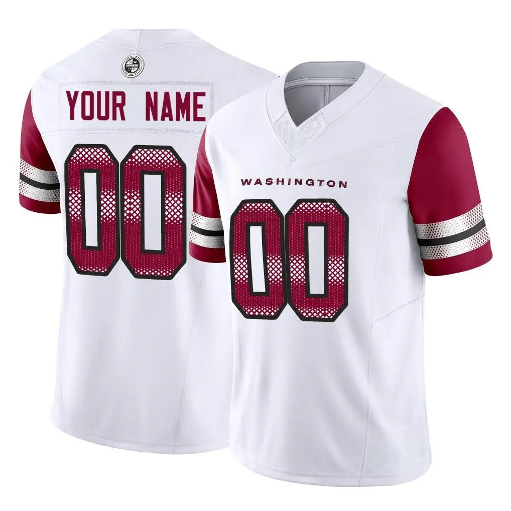 Yuxns Custom W.Commanders White Vapor F.U.S.E. Limited Home Game Any Name & Numbers Stitched Jerseys