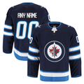 Yuxns Custom W.Jets Navy Home Authentic Pro Jerseys