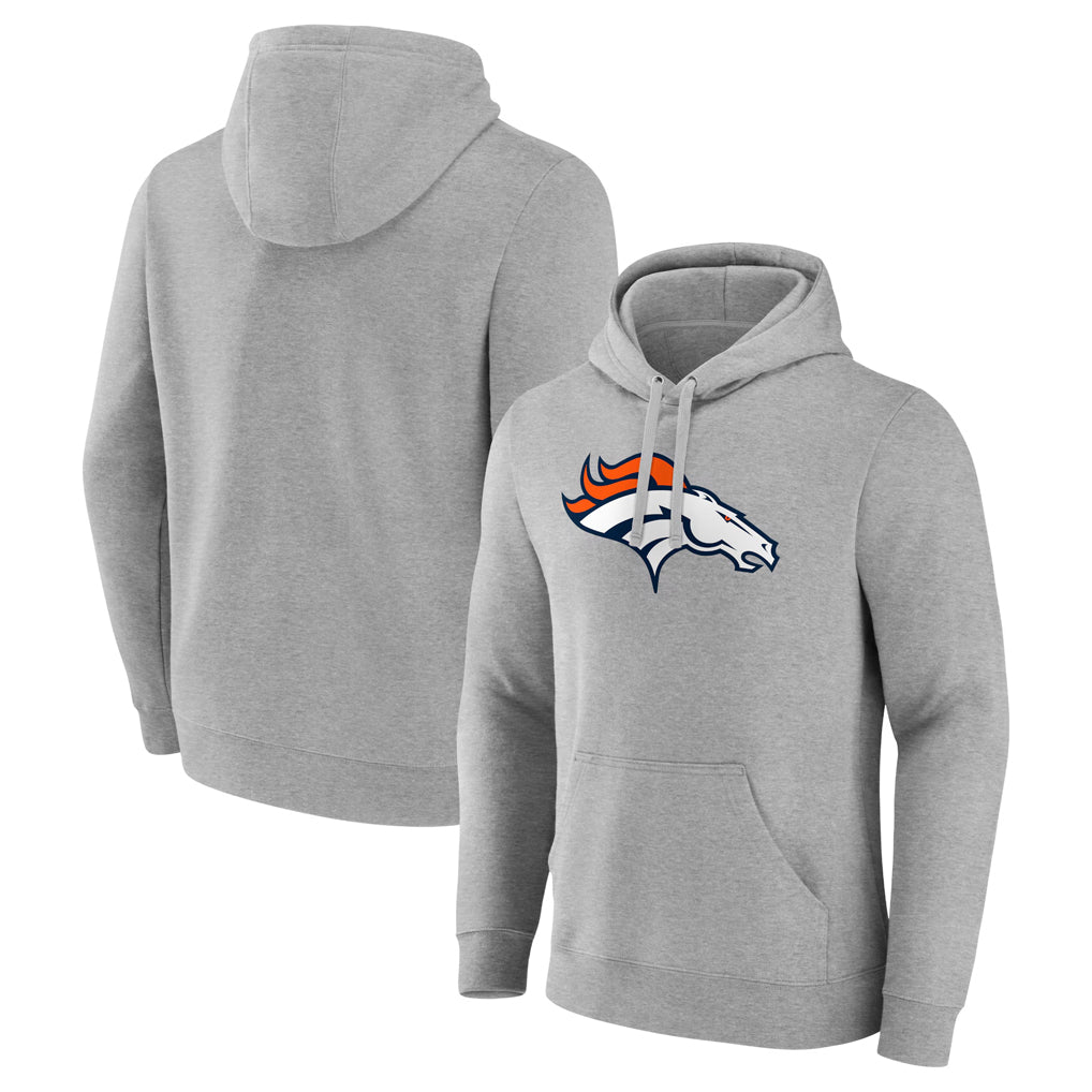 Yuxns D.Broncos Gray Pullover Hoodie Limited Blank Player Stitched Jerseys