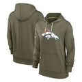 Yuxns D.Broncos Olive Salute to Service Pullover Hoodies Limited Blank Player Stitched Jerseys