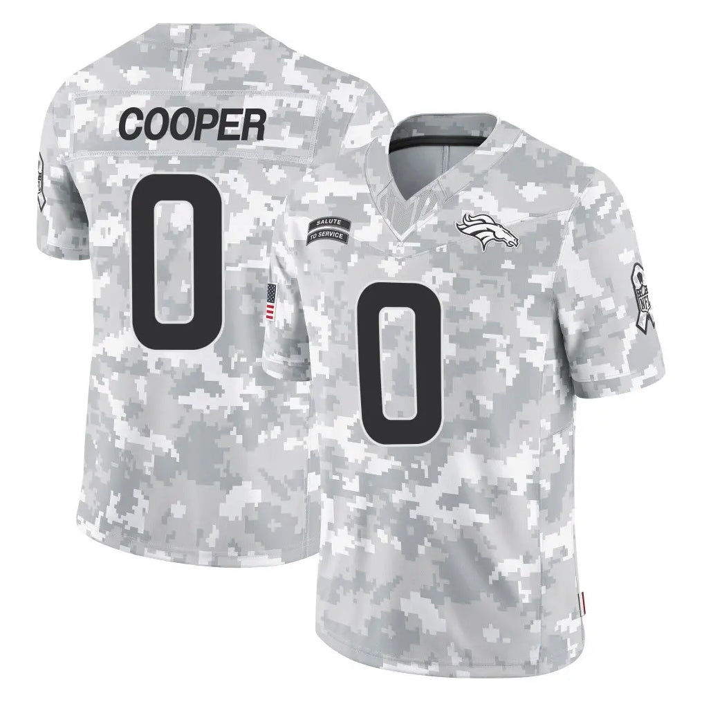 Yuxns D.Broncos #0 Jonathon Cooper Player Arctic Camo Salute To Service Limited Stitched Jerseys