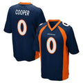 Yuxns D.Broncos #0 Jonathon Cooper Player Navy Game Stitched Jerseys