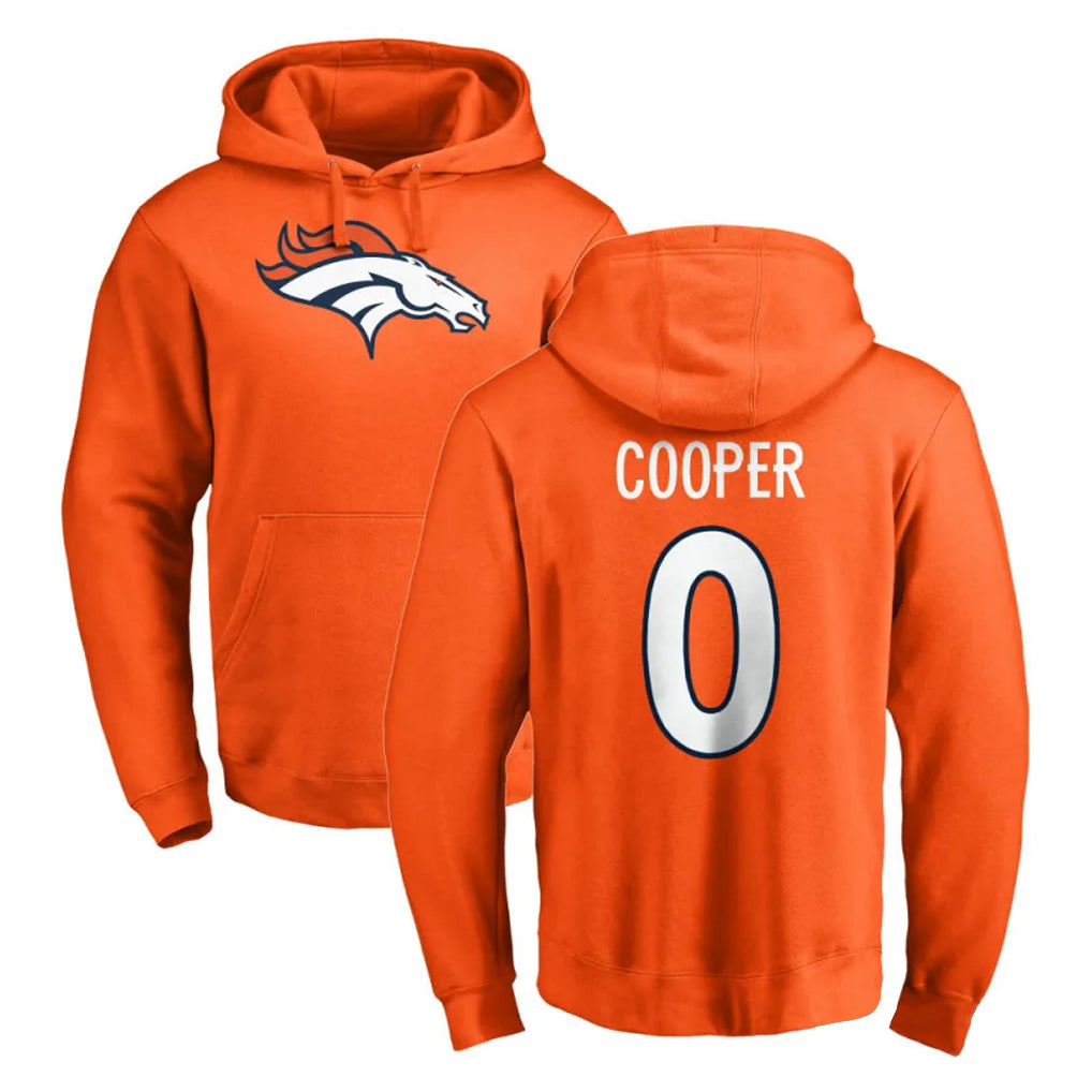 Yuxns D.Broncos #0 Jonathon Cooper Player Orange Pullover Hoodie Limited Stitched Jerseys