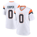 Yuxns D.Broncos #0 Jonathon Cooper Player White Home Game Stitched Jerseys