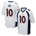 Yuxns D.Broncos #10 Bo Nix Player White Game Stitched Jerseys