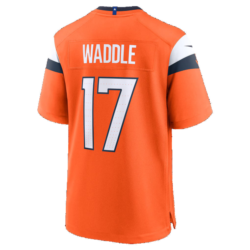 Yuxns D.Broncos #17 Jaylen Waddle Orange Game Stitched Jerseys