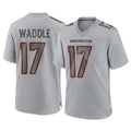 Yuxns D.Broncos #17 Jaylen Waddle Player Gray Atmosphere Fashion Limited Game Stitched Jerseys