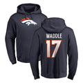 Yuxns D.Broncos #17 Jaylen Waddle Player Navy Pullover Hoodie Limited Stitched Jerseys