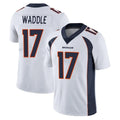 Yuxns D.Broncos #17 Jaylen Waddle Player White Vapor Untouchable Limited Home Game Stitched Jerseys