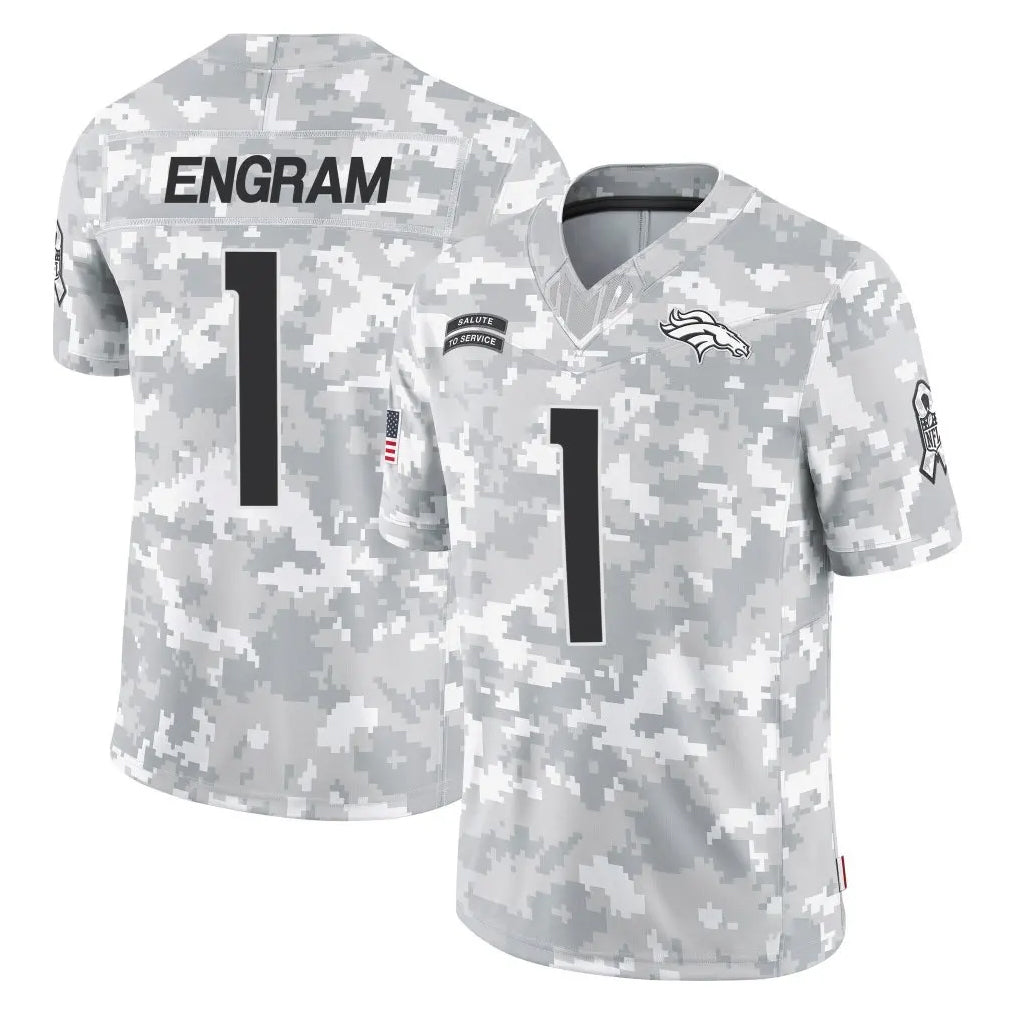 Yuxns D.Broncos #1 Evan Engram Player Arctic Camo Salute To Service Limited Stitched Jerseys