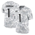 Yuxns D.Broncos #1 Evan Engram Player Arctic Camo Salute To Service Limited Stitched Jerseys