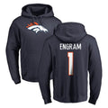 Yuxns D.Broncos #1 Evan Engram Player Navy Pullover Hoodie Limited Stitched Jerseys