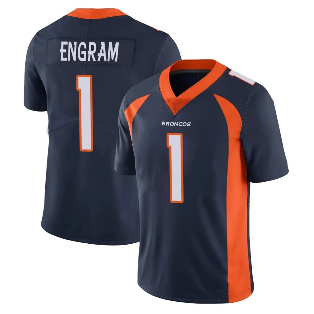 Yuxns D.Broncos #1 Evan Engram Player Navy Vapor Untouchable Limited Game Stitched Jerseys