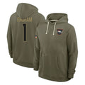 Yuxns D.Broncos #1 Evan Engram Player Olive Salute to Service Pullover Hoodies Limited Stitched Jerseys