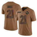 Yuxns D.Broncos #21 Riley Moss Player Brown Salute To Service Limited Stitched Jerseys
