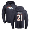 Yuxns D.Broncos #21 Riley Moss Player Navy Pullover Hoodie Limited Stitched Jerseys