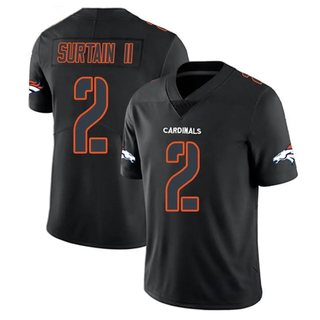 Yuxns D.Broncos #2 Pat Surtain II Player Black Impact Limited Game Stitched Jerseys