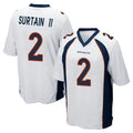 Yuxns D.Broncos #2 Pat Surtain II Player White Game Stitched Jerseys