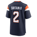 Yuxns D.Broncos #2 Patrick Surtain II Navy Alternate Game Stitched Jerseys