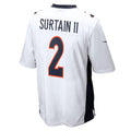 Yuxns D.Broncos #2 Patrick Surtain II Player White Home Game Stitched Jerseys