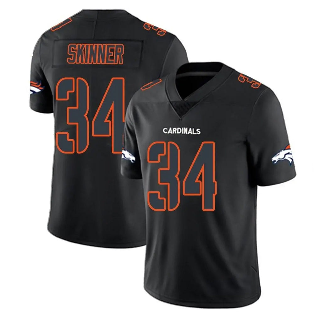 Yuxns D.Broncos #34 JL Skinner Player Black Impact Limited Game Stitched Jerseys