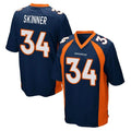 Yuxns D.Broncos #34 JL Skinner Player Navy Game Stitched Jerseys