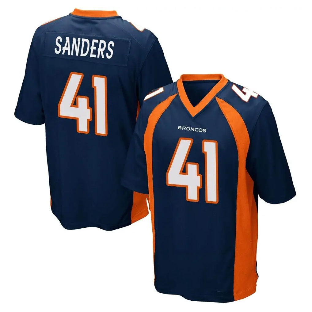 Yuxns D.Broncos #41 Drew Sanders Player Navy Game Stitched Jerseys