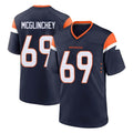 Yuxns D.Broncos #69 Mike McGlinchey Player Navy Home Game Stitched Jerseys