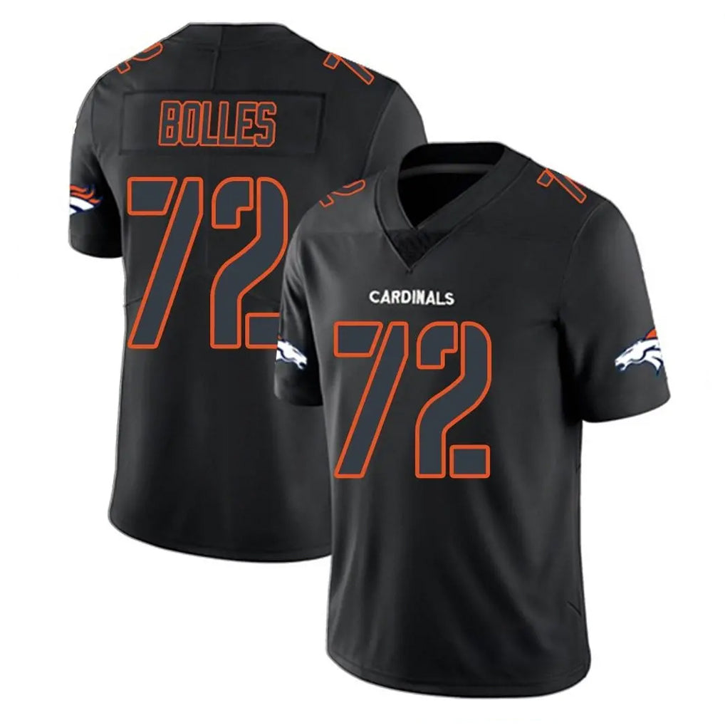 Yuxns D.Broncos #72 Garett Bolles Player Black Impact Limited Game Stitched Jerseys