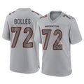 Yuxns D.Broncos #72 Garett Bolles Player Gray Atmosphere Fashion Limited Game Stitched Jerseys