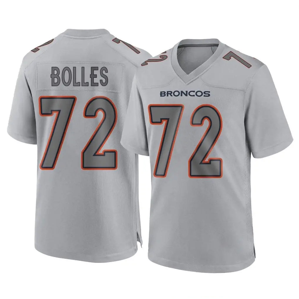 Yuxns D.Broncos #72 Garett Bolles Player Gray Atmosphere Fashion Limited Game Stitched Jerseys