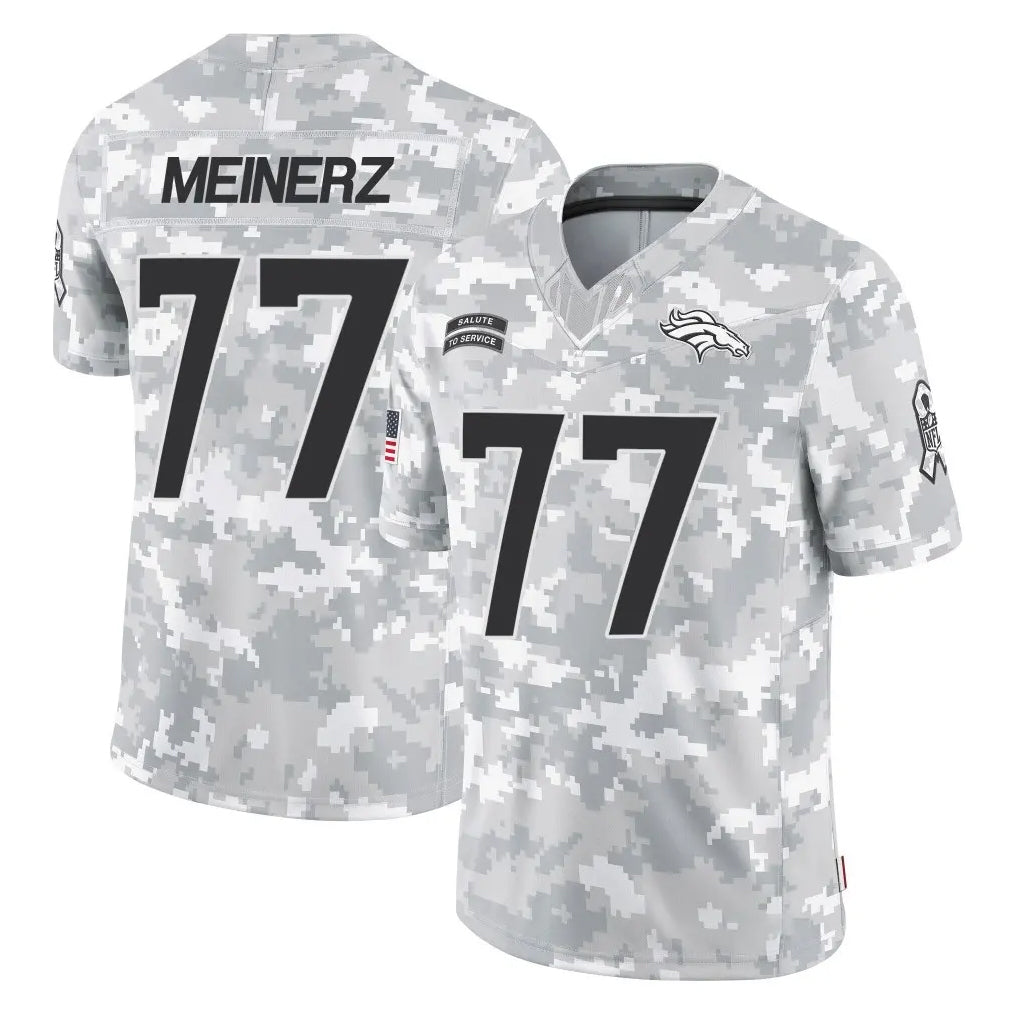 Yuxns D.Broncos #77 Quinn Meinerz Player Arctic Camo Salute To Service Limited Stitched Jerseys