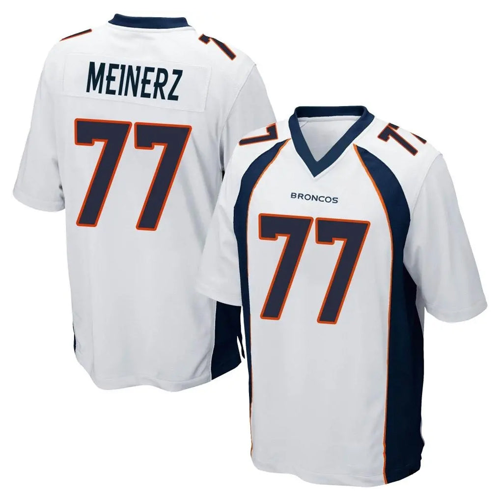 Yuxns D.Broncos #77 Quinn Meinerz Player White Game Stitched Jerseys