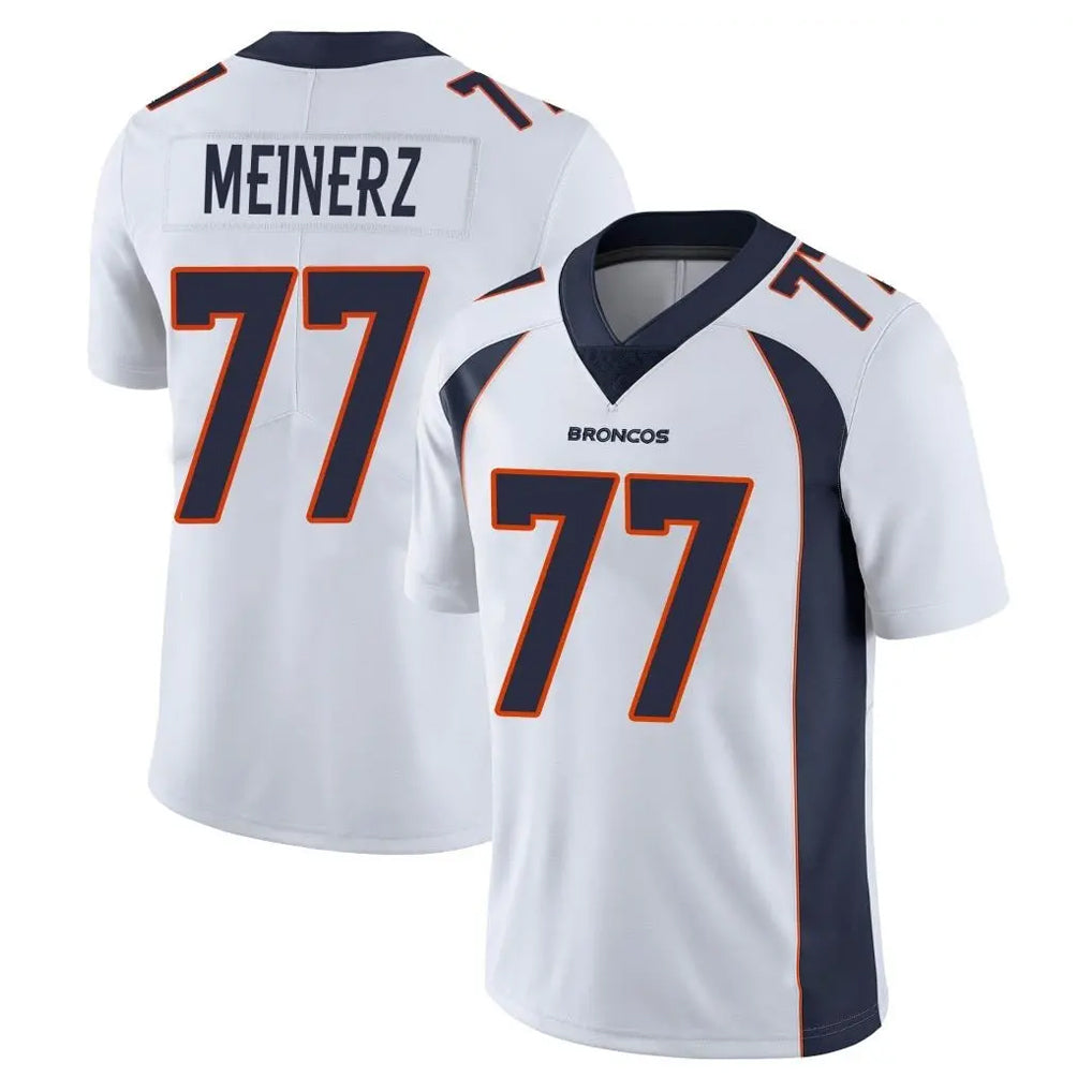 Yuxns D.Broncos #77 Quinn Meinerz Player White Vapor Untouchable Limited Home Game Stitched Jerseys