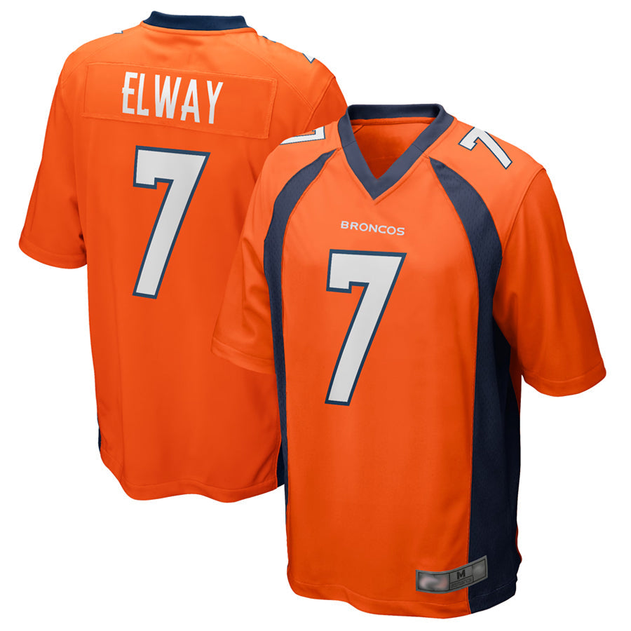 Yuxns D.Broncos #7 John Elway Player Orange Game Stitched Jerseys