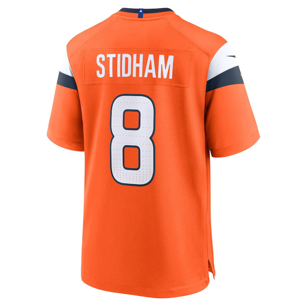 Yuxns D.Broncos #8 Jarrett Stidham Orange Team Game Stitched Jerseys