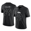 Yuxns D.Broncos #99 Zach Allen Player Black Reflective Limited Stitched Jerseys